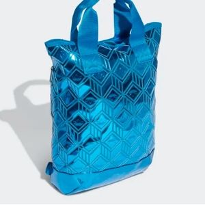 NWT METALLIC BLUE ADIDAS BACKPACK